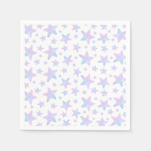 Purple Blue stars Princess Themed Birthday Party Napkins