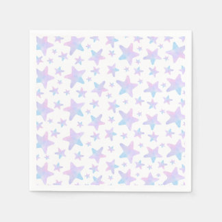 Purple Blue stars Princess Themed Birthday Party Napkins