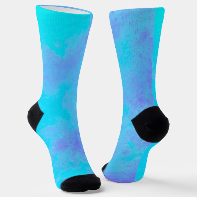 Purple Blue Storm Clouds  Socks (Angled)