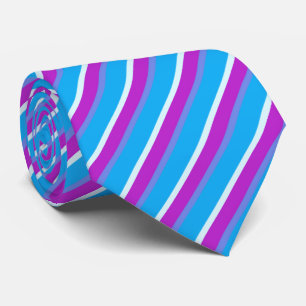 Purple & Blue Stripes Neck Tie