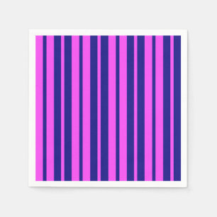 Purple Blue Stylish Stripes Pattern Design Napkins