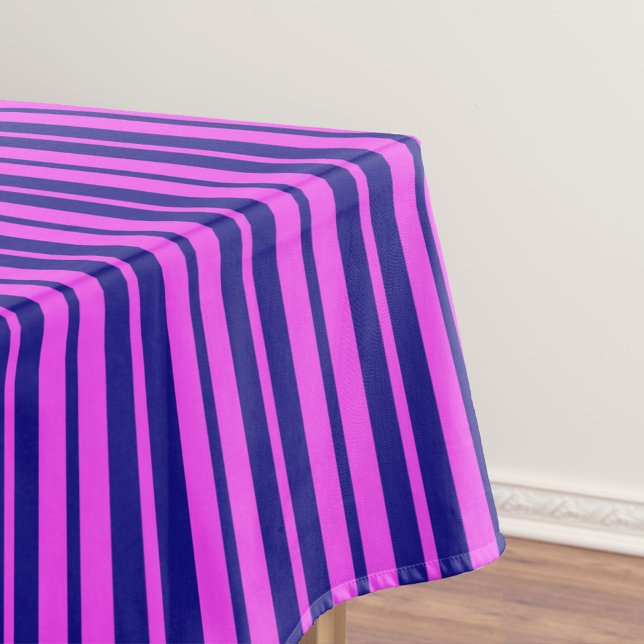 Purple Blue Stylish Stripes Pattern Design  Tablecloth (Creator Uploaded)