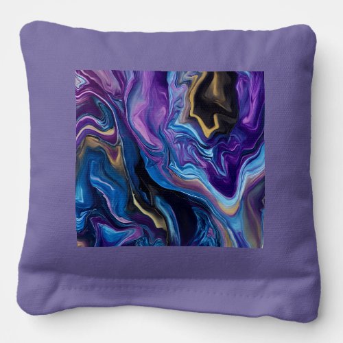 Purple Blue Swirls Cornhole Bags