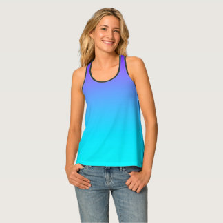 Purple, Blue & Teal Color Blend Yoga or Tank top