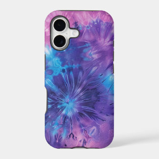 Purple Blue Tie Dye Burst iPhone 17 Case