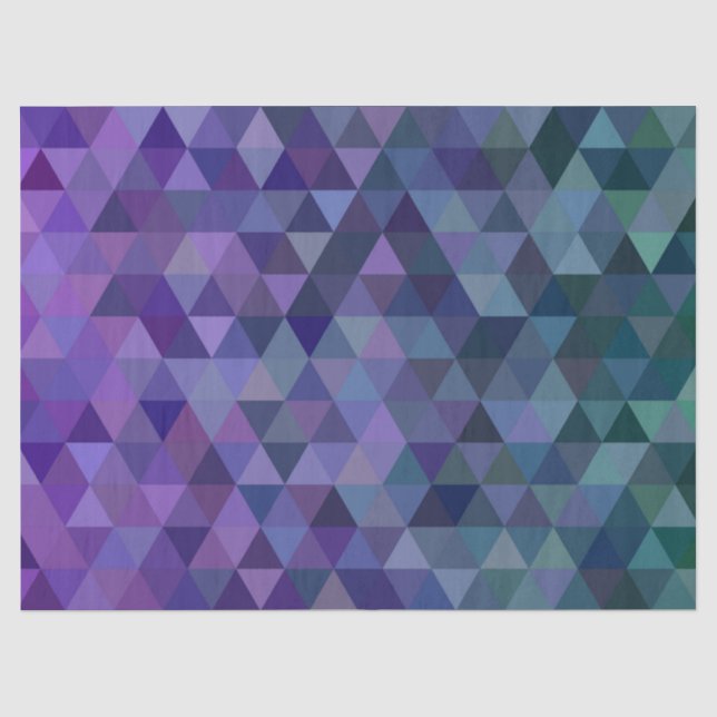 purple blue triangles tissue paper (Front)
