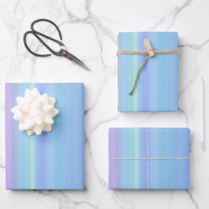 Purple Blue Turquoise Green Wrapping Paper Set