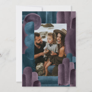 Purple blue watercolor photo Christmas holiday