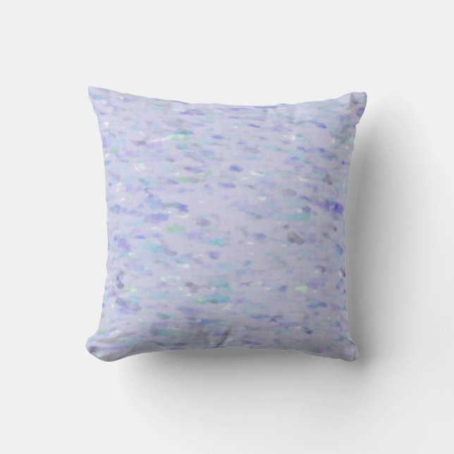 Purple Blue Watercolor Throw Pillow (Front)