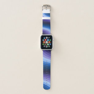 Purple Blue Waves Design Apple Watch Band