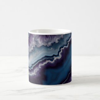 Purple Blue White Agate Marble design