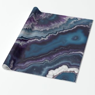 Purple Blue White Agate Marble design 