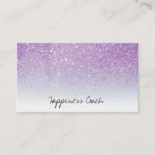  Purple Blue White Ombre Gradient Glitter Business Card