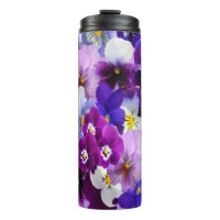 Purple Blue White Pansy Floral Flowers