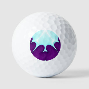 Purple Blue White patterned Golf Ball – unique