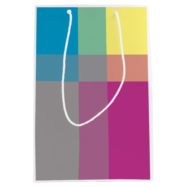 Purple Blue Yellow Green Orange Medium Gift Bag (Front)