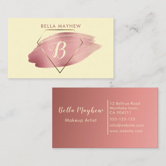 Purple Blush Chic Business Card (Front/Back)