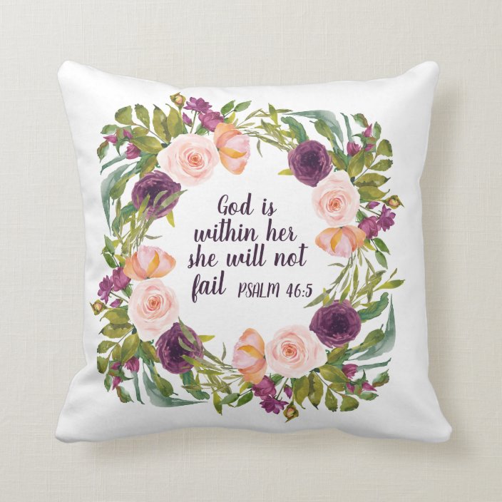 blush floral pillow