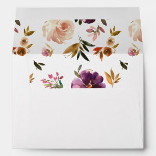 Purple & Blush Pink Floral 2 Envelope
