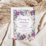 Purple Blush Pink Floral 70 and Fabulous Birthday Invitation<br><div class="desc">Elegant and artistic blush pink and purple watercolor floral and foliage 70 and Fabulous birthday party invitation for women. Text is fully customizable,  so design these invitations for anyone of any age. Contact me for assistance with your customizations or to request additional Zazzle products for your party.</div>