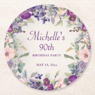 90th Birthday Coasters Drink Coasters Zazzle