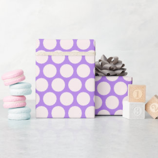 Purple Blush Polka Dot Modern Wrapping Paper