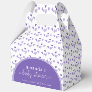 Purple Boho Arch Sweetheat Valentine Baby Shower  Favor Boxes