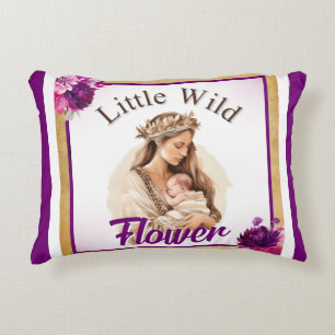 Purple Boho Baby Shower  Accent Pillow