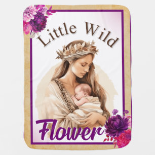 Purple Boho Baby Shower Blanket
