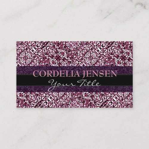 Purple Boho Chic Pattern Business Card Templates