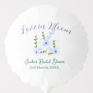 Purple boho love in Bloom bridal shower name retro Balloon
