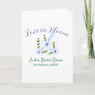 Purple boho love in Bloom bridal shower name retro Card
