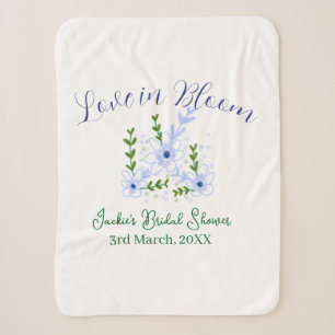 Purple boho love in Bloom bridal shower name retro Sherpa Blanket