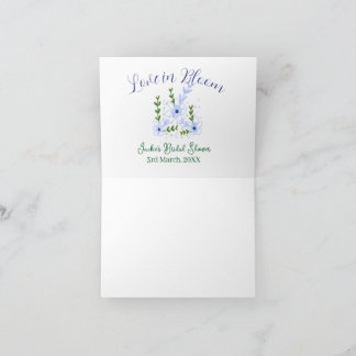 Purple boho love in Bloom bridal shower name retro Thank You Card