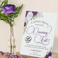 Purple Boho Roses Dancing Feet Flip Flop Wedding 