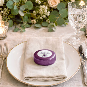 Purple Boho Roses Elegant Couples Names Wedding Dipped Oreo Cookie Favors