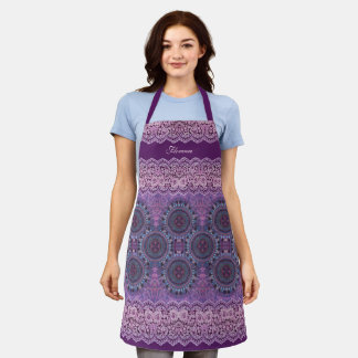 Purple Boho Style Apron