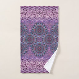 Purple Boho Style Bath Towel Set | Zazzle