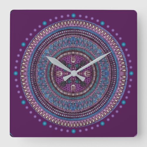 Purple Boho Style Clock