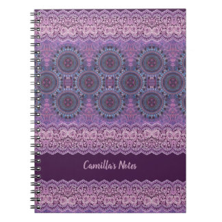 Purple Boho Style (customizable) Notebook