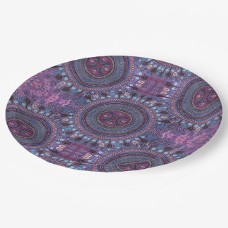 Purple Boho Style Paper Plates