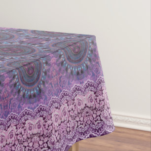 Purple Boho Style Tablecloth