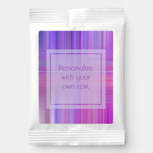 Purple Bokeh Plaid Custom Text Hot Chocolate Drink Mix