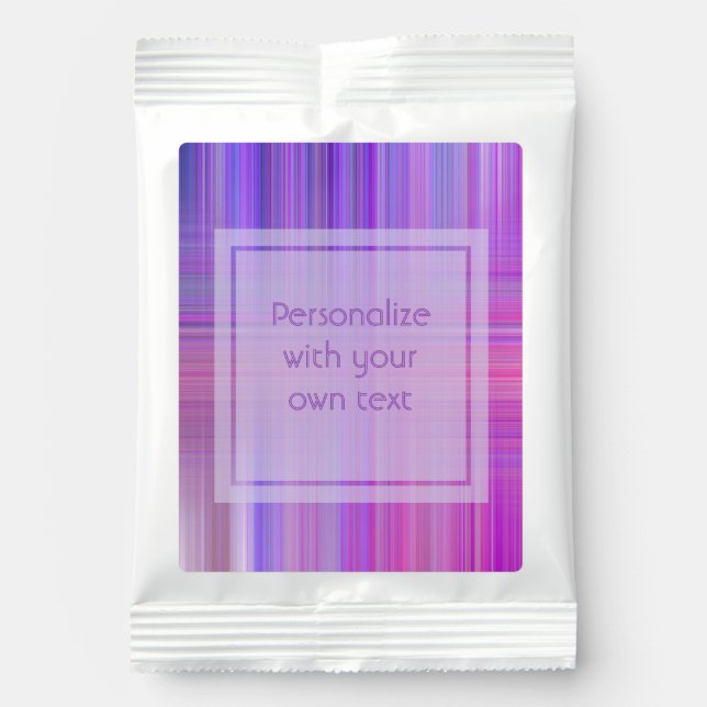 Purple Bokeh Plaid Custom Text Hot Chocolate Drink Mix (Front)