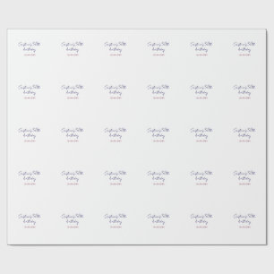 purple bold 50 birthday anniversary add name date  wrapping paper
