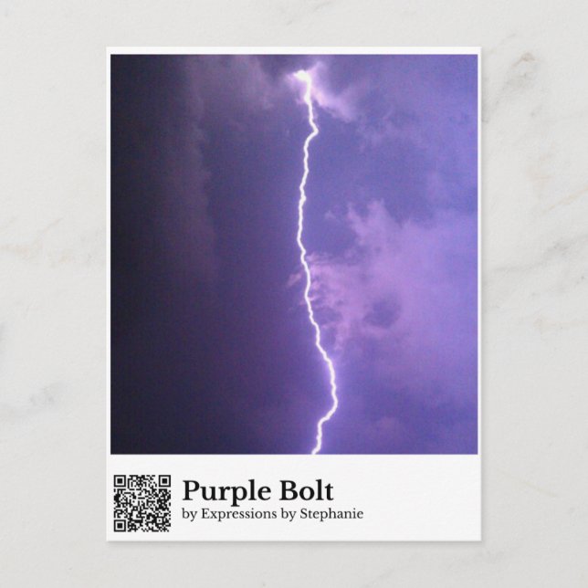 Purple Bolt Postcard (Front)