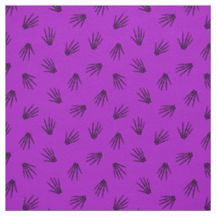 Purple Bones Happy Halloween Modern Fabric