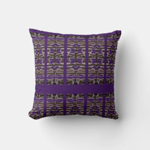 Purple Bones Throw Pillow
