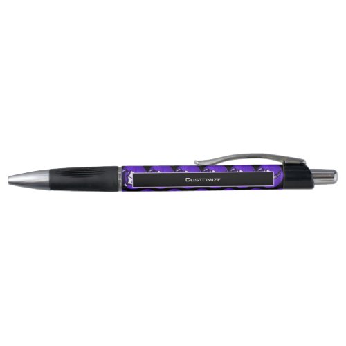 Purple Book And Quill Promotional Pen