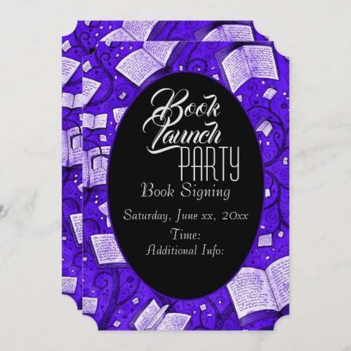 Purple Book Launch Party Invitation